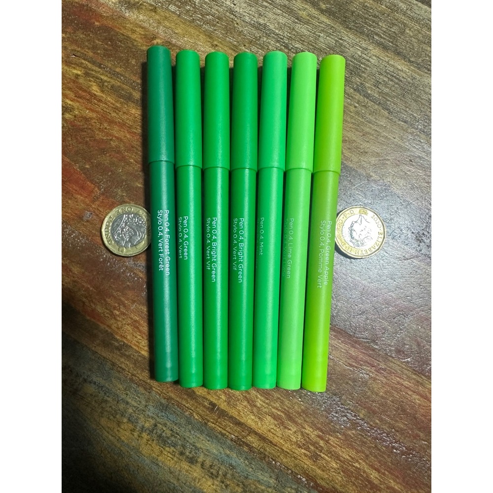 Cricut Infusible Ink Pen Set 0.4 Tip Green Gradient Forest Mint Lime 7 Count - Picture 2 of 4